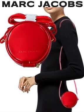 Marc Jacobs Lipstick Red Patent Round Crossbody New